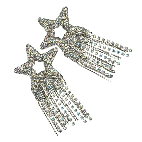 OSALADI 2 Stück Sternförmige Applikation mit Strass Diy Kleidung Patches für Kreative Designs für Kleidung Röcke Haaraccessoires und Bastelprojekte von OSALADI