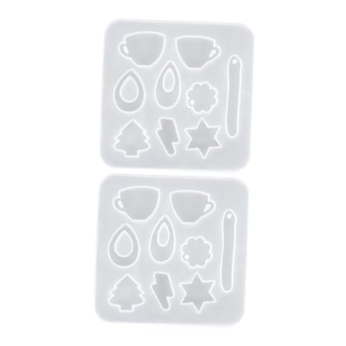 OSALADI 2 Stück Teiliges DIY Silikon Ohranhänger Gießform Flexible Epoxidharz Schmuckform für Einzigartige Anhänger Herstellung Leicht zu Reinigen Langlebig und Praktisch für Basteln von OSALADI