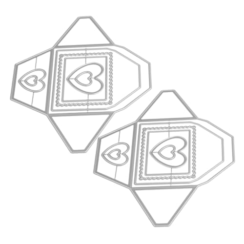 OSALADI 2 Stück Teiliges Herz Umschlag Metall-stanzformen aus Langlebigem Kohlenstoffstahl Hintergrundrahmen für Präzises DIY Karten- Album Scrapbooking-basteln Vielseitig Einsetzbar für von OSALADI