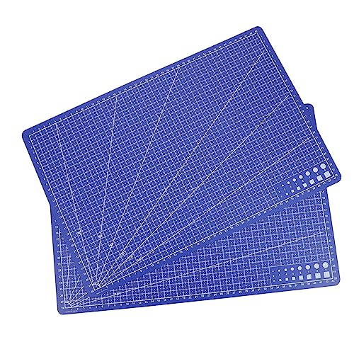 OSALADI 2 Stück Teiliges PVC Schneideunterlage Selbstheilende Einseitige Schneidematte mit Präziser Robustes Bastel Schneidebrett für Hobby Patchwork und DIY Projekte von OSALADI