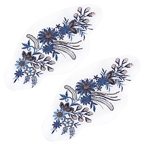 OSALADI 2 Stück Teiliges Pailletten Blumen Applikationen Bestickte Blaue Blumen Dekorationen für Kleidung Taschen und DIY Accessoires Farbecht Fadensicher für Qipao und Formelle Kleider OSALADI 2 Stück Teiliges Pailletten Blumen Applikationen Bestickte Blaue Blumen Dekorationen für Kleidung Taschen und DIY Accessoires Farbecht Fadensicher für Qipao und Formelle Kleider von OSALADI