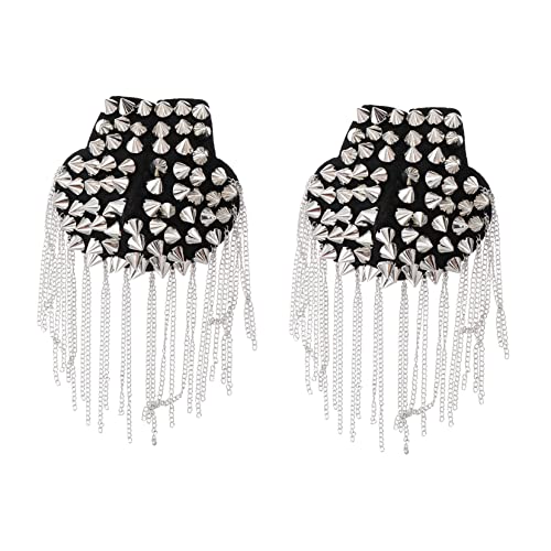 OSALADI 2 Stück Teiliges Punk Style Schulterklappen mit Quaste und Kette Retro Schulterabzeichen für Kostüme und Accessoires für Damen und Herren OSALADI 2 Stück Teiliges Punk Style Schulterklappen mit Quaste und Kette Retro Schulterabzeichen für Kostüme und Accessoires für Damen und Herren von OSALADI