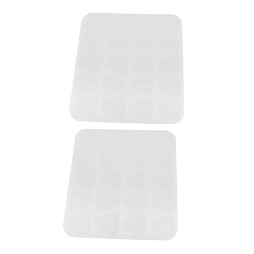 OSALADI 2 Stück Teiliges Silikon Gitarrenplektrum Formset für DIY Harzgießen Langlebige Wiederverwendbare Gießform für Bass Daumen-plektren Schmuckanhänger Schlüsselanhänger Kreativ von OSALADI