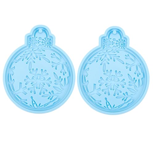 OSALADI 2 Stück Teiliges Silikonform Anhänger DIY Epoxidharz Form Weihnachtsbaumschmuck Bastelform Leicht Wiederverwendbar Einfache für Schlüsselanhänger und Schmuckherstellung von OSALADI