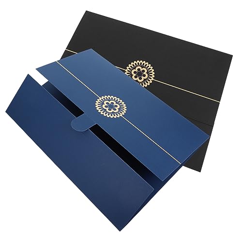 OSALADI 2 Stück Teiliges Zertifikathüllen aus Papier Robuste Urkundenmappe mit Abgerundeten Ecken Praktische Blaue und Schwarze Diplomumschläge für Abschlusszeugnisse und Urkunden OSALADI 2 Stück Teiliges Zertifikathüllen aus Papier Robuste Urkundenmappe mit Abgerundeten Ecken Praktische Blaue und Schwarze Diplomumschläge für Abschlusszeugnisse und Urkunden von OSALADI