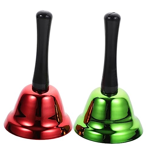 OSALADI 2 Stück Tischglocken aus Metall Weihnachtsglocken für Restaurantdekoration Handglocken Rot und Grün Service und Alarmglocken für Klassenzimmer und Feierlichkeiten OSALADI 2 Stück Tischglocken aus Metall Weihnachtsglocken für Restaurantdekoration Handglocken Rot und Grün Service und Alarmglocken für Klassenzimmer und Feierlichkeiten von OSALADI