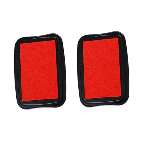 OSALADI 2 Stück Tragbare Fingerfarb Pads Rote Graffiti Stempelkissen für Diy Bastelprojekte und Scrapbooking Unbedenklich und Leicht zu Transportieren von OSALADI