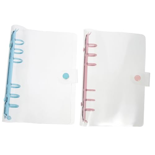 OSALADI 2 Stück Transparent Notizbuchbinder Wiederverwendbare PVC Ringordner für Haushalt Büro Cherry Blossom für Dokumente Notizen von OSALADI