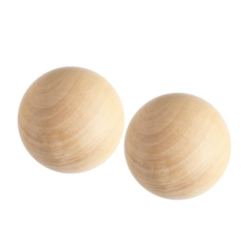 OSALADI 2 Stück Unlackierte Holzkugeln aus Massivholz Glatte Natürliche Holz-bastelkugeln für DIY Projekte Bemalen Gravieren und Vielseitige Dekorationen OSALADI 2 Stück Unlackierte Holzkugeln aus Massivholz Glatte Natürliche Holz-bastelkugeln für DIY Projekte Bemalen Gravieren und Vielseitige Dekorationen von OSALADI