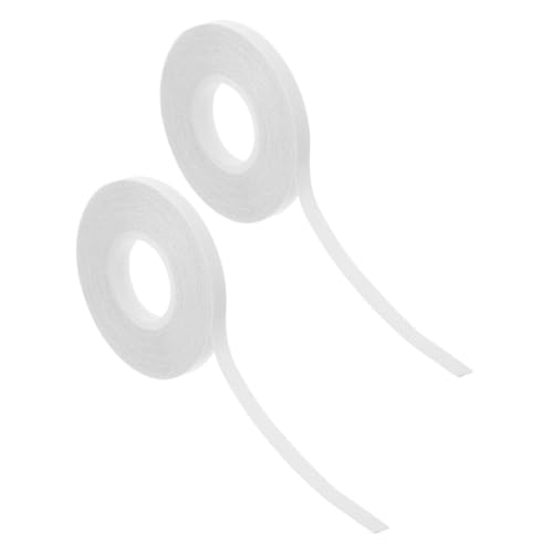 OSALADI 2 Stück Wasserlösliches doppelseitiges Klebeband Stoffresteband zum Quilten gebogenes reflektierendes Streifendesign Brettstreifenbildung doppelseitiges Golf-Griptape pva Weiß von OSALADI