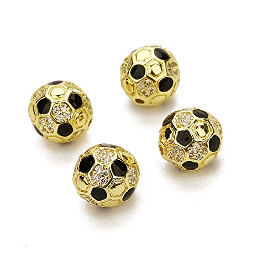 OSALADI 2stücke Vergoldete Perlen Fußball-charms Mit Zirkonia-dekor Glänzende Anhänger Für Schmuckherstellung Diy-kunsthandwerk Schmuckzubehör Spacer-anhänger OSALADI 2stücke Vergoldete Perlen Fußball-charms Mit Zirkonia-dekor Glänzende Anhänger Für Schmuckherstellung Diy-kunsthandwerk Schmuckzubehör Spacer-anhänger von OSALADI