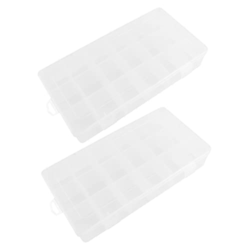 OSALADI 2 Stücke Aufbewahrungsbox für Schmuck Fächer Transparente Kunststoff Organizer für Ohrringe Schmuckzubehör Bastelmaterialien für Schreibtisch und Zuhause OSALADI 2 Stücke Aufbewahrungsbox für Schmuck Fächer Transparente Kunststoff Organizer für Ohrringe Schmuckzubehör Bastelmaterialien für Schreibtisch und Zuhause von OSALADI