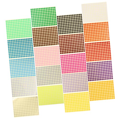OSALADI 20 Blatt Bunte Klebepunkte Aufkleber Selbstklebende Runde Markierungsetiketten Farbige Dot Sticker zum Beschriften und Organisieren Farbige Etiketten für Büro Schule Zuhause OSALADI 20 Blatt Bunte Klebepunkte Aufkleber Selbstklebende Runde Markierungsetiketten Farbige Dot Sticker zum Beschriften und Organisieren Farbige Etiketten für Büro Schule Zuhause von OSALADI