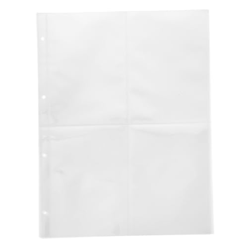 OSALADI 20 Blatt Nachfüllseiten für Fotoalben Transparente Klarsichtfolien im Ring Design Schutz Aufbewahrung von Fotos Postkarten und Karten von OSALADI