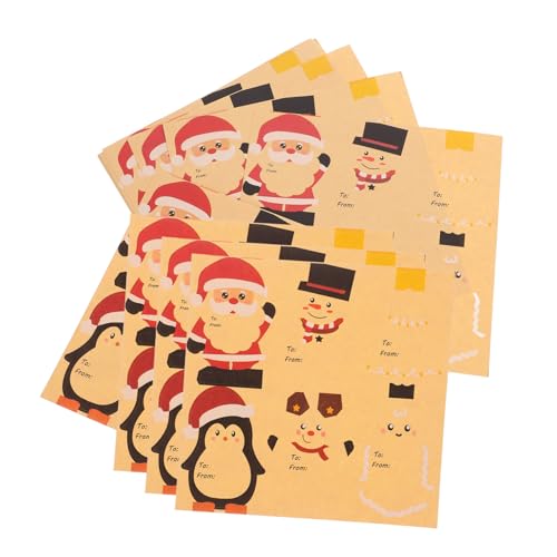 OSALADI 20 Blatt Selbstklebende Weihnachtsaufkleber aus Papier Vielseitige Etiketten mit Weihnachtlichem Muster Beschreibbar Spurlos Entfernbar für Persönliche Geschenkverpackungen und OSALADI 20 Blatt Selbstklebende Weihnachtsaufkleber aus Papier Vielseitige Etiketten mit Weihnachtlichem Muster Beschreibbar Spurlos Entfernbar für Persönliche Geschenkverpackungen und von OSALADI