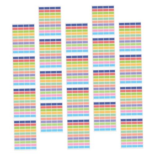 OSALADI 20 Blatt Wasserfeste Haftetiketten Bunte Wiederablösbare Aufkleber zum Beschriften und Klassifizieren für Haushalt Büro Gewürze und Lagerung OSALADI 20 Blatt Wasserfeste Haftetiketten Bunte Wiederablösbare Aufkleber zum Beschriften und Klassifizieren für Haushalt Büro Gewürze und Lagerung von OSALADI