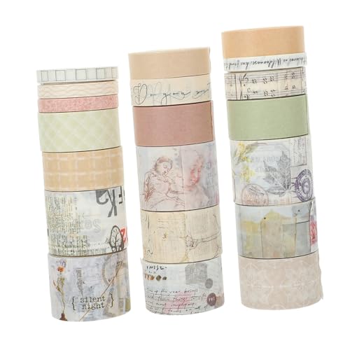 OSALADI 20 Rollen Teiliges Washi Tape Vintage Scrapbook Klebeband Selbstklebend Rückstandsfrei Vielseitig für DIY Tagebuch Kalender Geschenkverpackung Kreative Bastelmaterialien OSALADI 20 Rollen Teiliges Washi Tape Vintage Scrapbook Klebeband Selbstklebend Rückstandsfrei Vielseitig für DIY Tagebuch Kalender Geschenkverpackung Kreative Bastelmaterialien von OSALADI