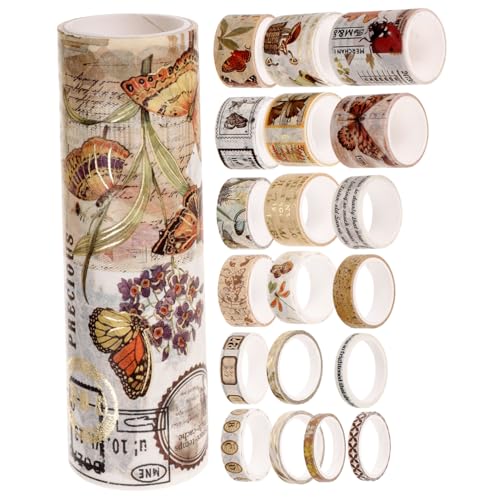 OSALADI 20 Rollen Vintage Washi Tape Klebeband für Scrapbooking DIY Projekte und Geschenkverpackungen Dekorative Masking Tape mit Einzigartigen Mustern für Bastelarbeiten OSALADI 20 Rollen Vintage Washi Tape Klebeband für Scrapbooking DIY Projekte und Geschenkverpackungen Dekorative Masking Tape mit Einzigartigen Mustern für Bastelarbeiten von OSALADI