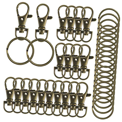 OSALADI 20 Sätze Schwenkbare Schlüsselring Haken mit Karabiner Teiliges Set Zinklegierung für DIY Drehbare Schlüsselanhänger Clips zur Schlüsselorganisation Robust und Langlebig für OSALADI 20 Sätze Schwenkbare Schlüsselring Haken mit Karabiner Teiliges Set Zinklegierung für DIY Drehbare Schlüsselanhänger Clips zur Schlüsselorganisation Robust und Langlebig für von OSALADI