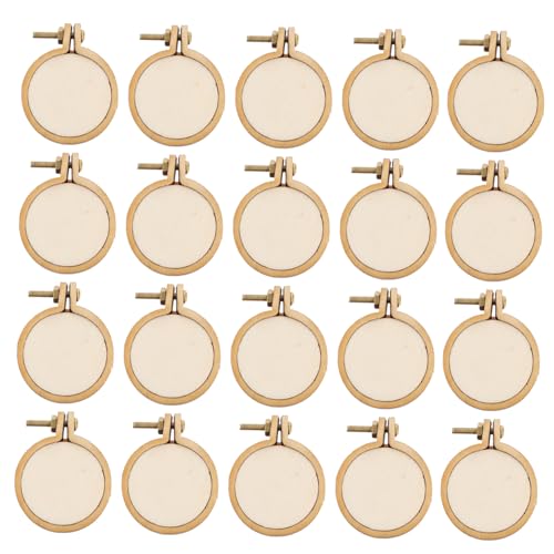 OSALADI 20 Sätze Teiliges Mini Holzstickrahmen Runde Mini Stickringe für DIY Schmuck Anhänger Basteln Kreuzstich Zubehör für Handarbeit und Individuelle Geschenke OSALADI 20 Sätze Teiliges Mini Holzstickrahmen Runde Mini Stickringe für DIY Schmuck Anhänger Basteln Kreuzstich Zubehör für Handarbeit und Individuelle Geschenke von OSALADI