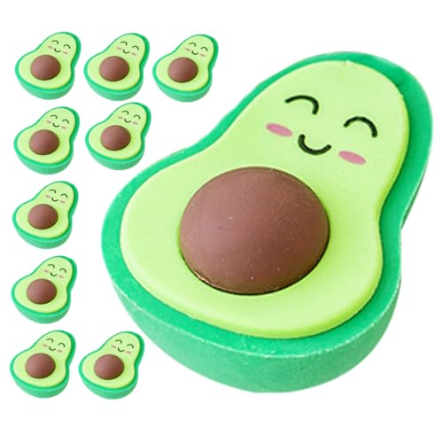 OSALADI 20 Stück Avocado Radiergummis Multifunktionale Cartoon Radiergummis Tragbare Schreibwaren für Büro und Schule Kreatives Mitgebsel für Partys und von OSALADI