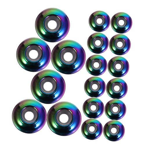 OSALADI 20 Stück Bunte Glatte Metallperlen für Diy Schmuckherstellung für Armbänder und Langlebig und Farbecht von OSALADI