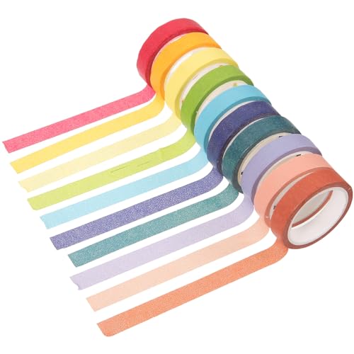 OSALADI 20 Stück Bunte Washi Tape Farbige Klebebänder für Scrapbooking DIY Dekoration Etiketten für Tagebücher Kunsthandwerk Kreative Projekte von OSALADI
