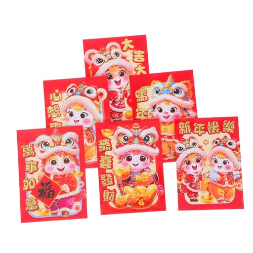 OSALADI 20 Stück Cartoon-rotes Paket rote Geldumschläge für Bargeld Mondrote Umschläge Frühlingsfest Paket Umschlag chinesisches neues jahr Papier von OSALADI