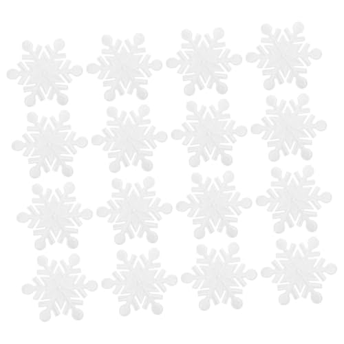 OSALADI 20 Stück Dekorative Aufnäher Zum Aufbügeln Von Schneeflocken Winterschnee Stickerei Strass Schneeflocken Weihnachten Fleecestoff Schneeflocke Aufnäher Zum Aufbügeln von OSALADI