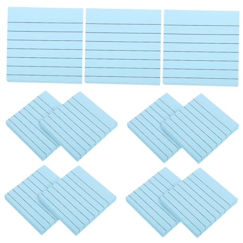 OSALADI 20 Stück Farbige Haftnotizen Liniert Praktische Notizblätter für Büro Schule und Zuhause für Planung und Organisation Kleben und Abreißen Blau von OSALADI