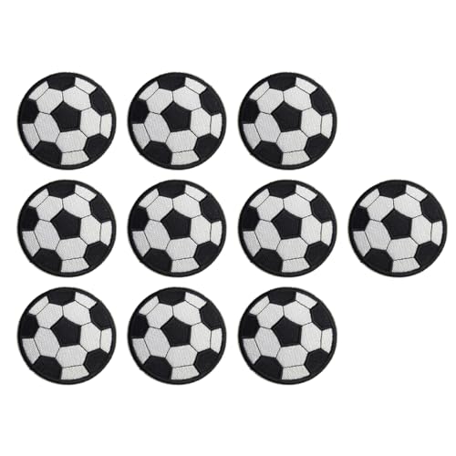 OSALADI 20 Stück Fußball Patch Aufnäher für Kleidung Bestickte Applikationen zum Aufbügeln für Jeans Rucksäcke und Reparaturprojekte DIY Dekoration für Bastelarbeiten von OSALADI