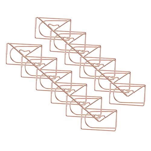 OSALADI 20 Stück Große Metall Papierklammern im Briefumschlag Design Roségoldene Büroklammern Kreative Notizen und Lesezeichen Clips für Büro und Zuhause OSALADI 20 Stück Große Metall Papierklammern im Briefumschlag Design Roségoldene Büroklammern Kreative Notizen und Lesezeichen Clips für Büro und Zuhause von OSALADI