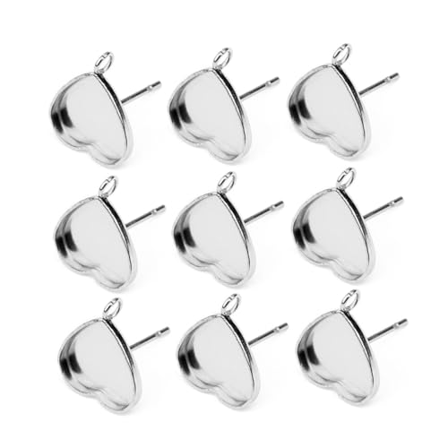 OSALADI 20 Stück Herzförmige Ohrstecker Basen aus Edelstahl DIY Schmuckzubehör zum Selbermachen von Ohrringen für Damen Schmuck Basteln OSALADI 20 Stück Herzförmige Ohrstecker Basen aus Edelstahl DIY Schmuckzubehör zum Selbermachen von Ohrringen für Damen Schmuck Basteln von OSALADI