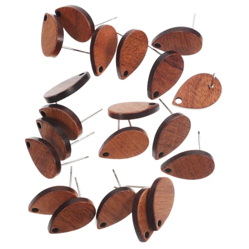 OSALADI 20 Stück Holz Ohrstecker DIY Schmuck Ohrringe Zubehör Langlebige und Robuste Ohrstecker für Gestaltung für Schmuckherstellung und Reparatur für Professionelle und Private von OSALADI