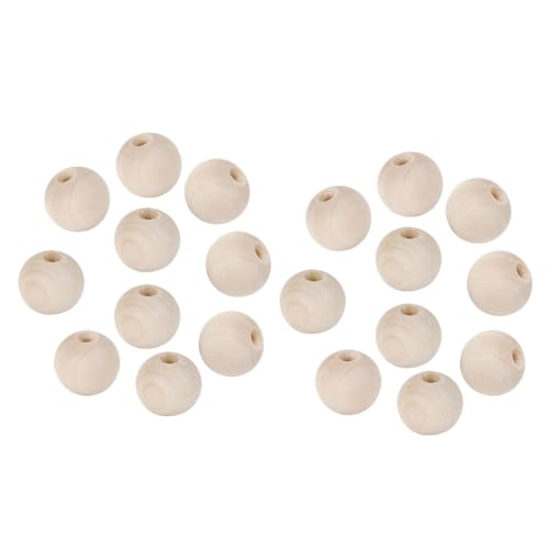 OSALADI 20 Stück Holzperlen Rundperlen DIY Bastelzubehör für Schmuckherstellung Hellgelb Natürliche Holzperlen für Armbänder und Dekorationen OSALADI 20 Stück Holzperlen Rundperlen DIY Bastelzubehör für Schmuckherstellung Hellgelb Natürliche Holzperlen für Armbänder und Dekorationen von OSALADI