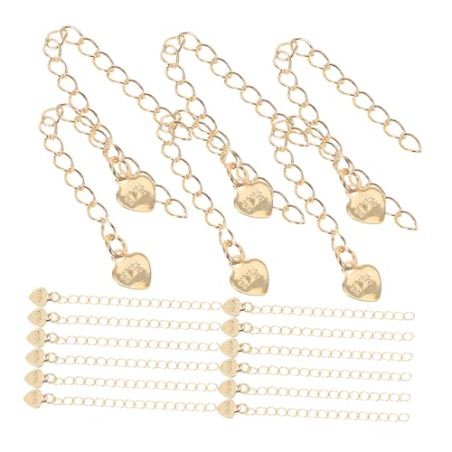 OSALADI 20 Stück Kettenverlängerungen Für Halsketten: Herzförmige Verlängerungsketten Für Bettelarmbänder Zur Diy-schmuckherstellung – Schmuckbastelbedarf Für Frauen OSALADI 20 Stück Kettenverlängerungen Für Halsketten: Herzförmige Verlängerungsketten Für Bettelarmbänder Zur Diy-schmuckherstellung – Schmuckbastelbedarf Für Frauen von OSALADI
