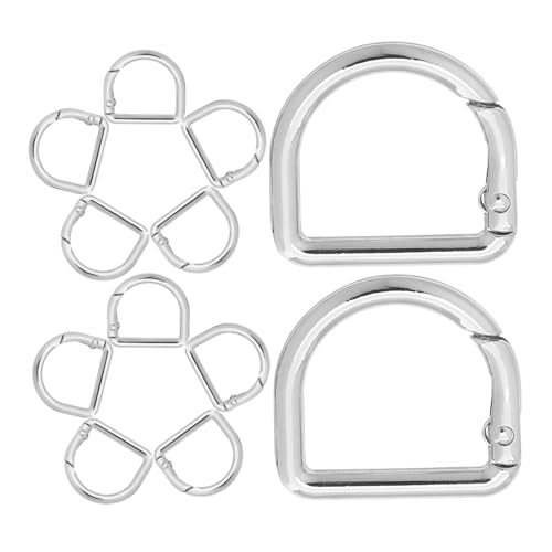 OSALADI 20 Stück Kleine Metall-feder-d-ring Clips Silber Federring Schlüsselanhänger Karabiner Vielseitige Schnallen für Rucksackgurte Schlüsselbunde Geldbörsen und Haustierzubehör OSALADI 20 Stück Kleine Metall-feder-d-ring Clips Silber Federring Schlüsselanhänger Karabiner Vielseitige Schnallen für Rucksackgurte Schlüsselbunde Geldbörsen und Haustierzubehör von OSALADI