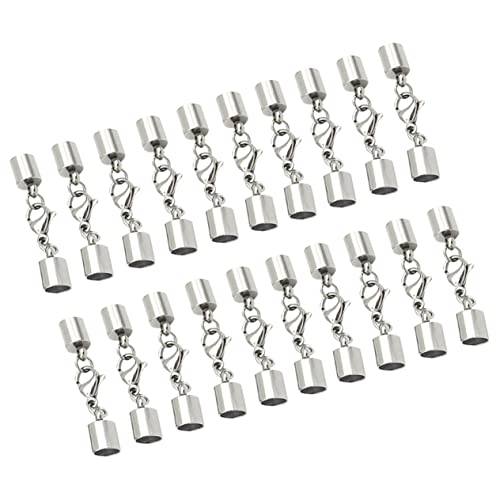 OSALADI 20 Stück Lederband Verschluss Multifunktionale Schmuck Verbindung Einfacher Hummerverschluss für Armbänder und Robuste und Langlebige Schmuckverschlüsse für DIY Projekte von OSALADI