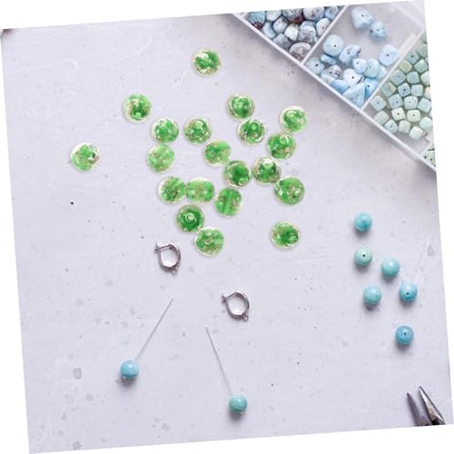 OSALADI 20 Stück Leuchtende Glasperlen Rund für Schmuckherstellung DIY Armbandperlen Grün Langlebig Auffädeln Glow in The Dark für Kreative Bastelarbeiten von OSALADI