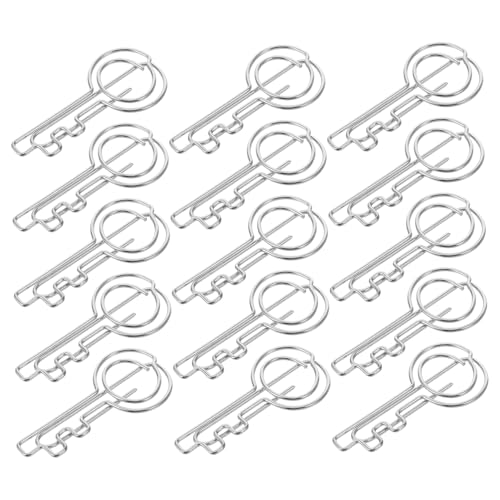 OSALADI 20 Stück Mappe Schicke Büroklammern Wichtige Büroklammern Dekorative Clips Schlüsselförmige Büroklammern Mini-büroklammern Büroklammern Klein Zettelhalter Aus Papier Silver Eisen von OSALADI