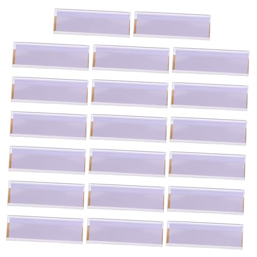OSALADI 20 Stück Materialsidentifikationskarte Einfügen Etikettenstreifen Für Regale Tickets Etiketten Supermarkt Liefert Kunststoff -barcode -etiketten Korbetikett Pvc Transparent von OSALADI