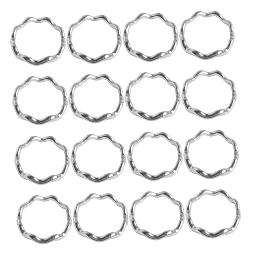 OSALADI 20 Stück Metallringzubehör Stapel Silberring Sterling Finger Verbinder minimal Halskette Verbindungsring Metallringe Schmuck DIY Ring von OSALADI