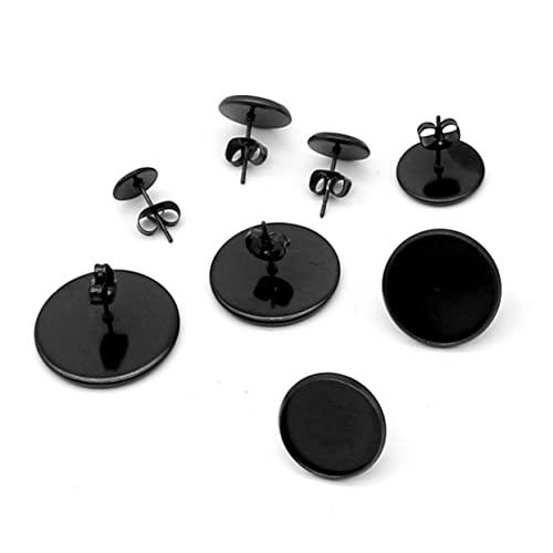 OSALADI 20 Stück Ohrstecker Basis Diy Schmuckzubehör Schwarze Runde Ohrsteckerunterlage mit Ohrstopper für Kreative Ohrringe für Frauen und Mädchen Innendurchmesser OSALADI 20 Stück Ohrstecker Basis Diy Schmuckzubehör Schwarze Runde Ohrsteckerunterlage mit Ohrstopper für Kreative Ohrringe für Frauen und Mädchen Innendurchmesser von OSALADI