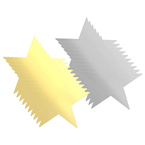 OSALADI 20 Stück Papierschnitte Dekorative Bastelmaterialien für Klassenzimmer Diy Projekte und Partys Gold und Silber OSALADI 20 Stück Papierschnitte Dekorative Bastelmaterialien für Klassenzimmer Diy Projekte und Partys Gold und Silber von OSALADI