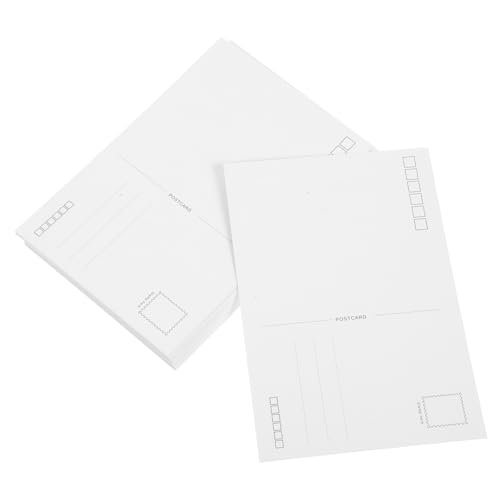 OSALADI 20 Stück Postkarte Papierkarton Kartenvorrat Glitzer-Karteikarte Kartenumschläge leere Grußkarten Karten auf leere Valentinskarten mit Umschlägen Papierstau Weiß von OSALADI