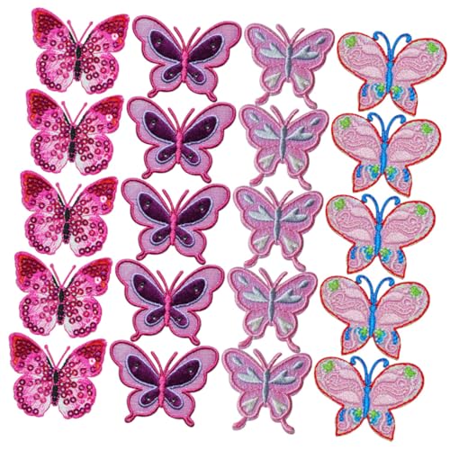 OSALADI 20 Stück Schmetterlings Stickerei Patches DIY Aufnäher für Kleidung Taschen Hüte und Mehr Haltbar und Hautfreundlich zum Reparieren und Dekorieren von Textilien OSALADI 20 Stück Schmetterlings Stickerei Patches DIY Aufnäher für Kleidung Taschen Hüte und Mehr Haltbar und Hautfreundlich zum Reparieren und Dekorieren von Textilien von OSALADI