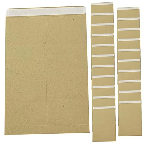 OSALADI 20 Stück Selbstklebende Aktenbeutel Kreative Umschläge aus Strapazierfähigem Kraftpapier Format für Dokumente Einladungen und Fotos von OSALADI