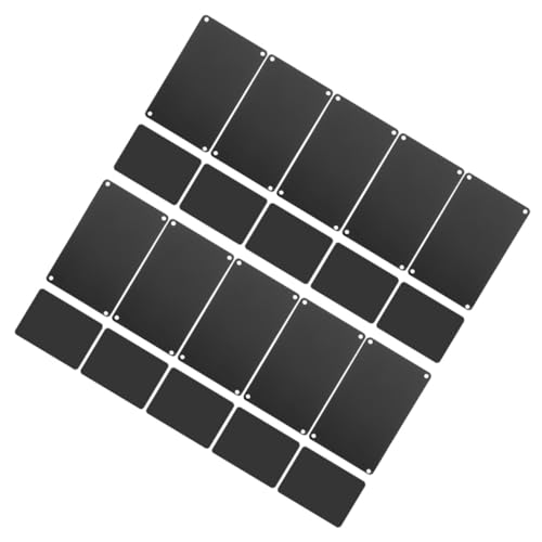 OSALADI 20 Stück Teiliges Aluminium Blanko Metallschild mit Löchern Stabile Schwarze Namensschilder Vielseitig Gravierbare Türschilder für DIY Büro und Hotelnutzung OSALADI 20 Stück Teiliges Aluminium Blanko Metallschild mit Löchern Stabile Schwarze Namensschilder Vielseitig Gravierbare Türschilder für DIY Büro und Hotelnutzung von OSALADI