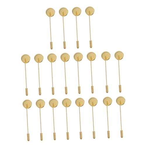 OSALADI 20 Stück Teiliges Brooch Base aus Goldfarbenem Metall Langlebige DIY Sicherheitsnadeln mit Abgerundeten Ecken Glatter Oberfläche für Broschen Anstecknadeln Kleidung und Handwerk von OSALADI