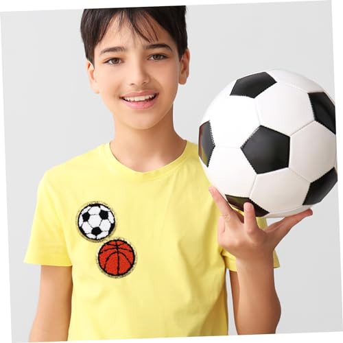 OSALADI 20 Stück Teiliges Bügelaufnäher Sportsymbole Bestickte Flicken für Kleidung und Hüte Acryl Repariert und Verziert Jacken Rucksäcke Vielseitig für Fußball Baseball Basketball Rugby von OSALADI